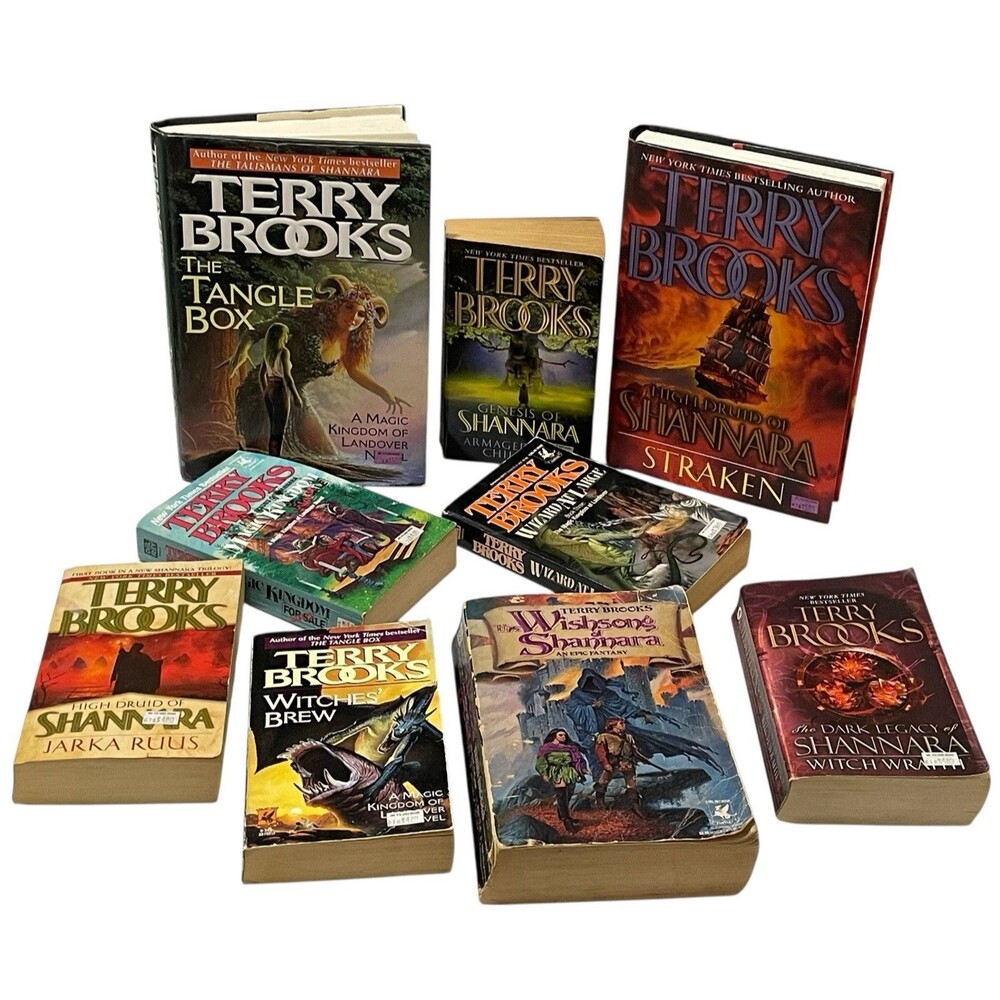 Terry Brooks Epic Fantasy Book Lot Of 9 HC & Paperback Various Titles Shannara